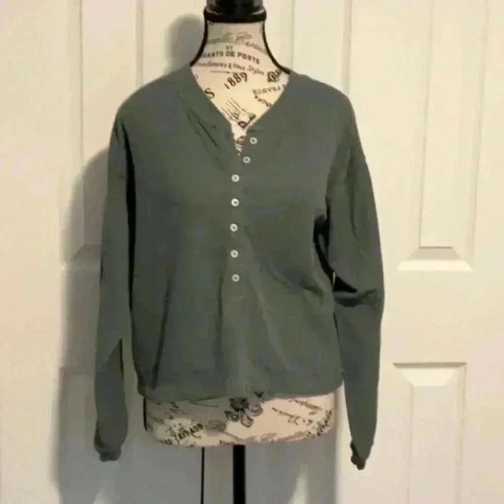 Aerie Lined Button Down Crop Top in Size XXS